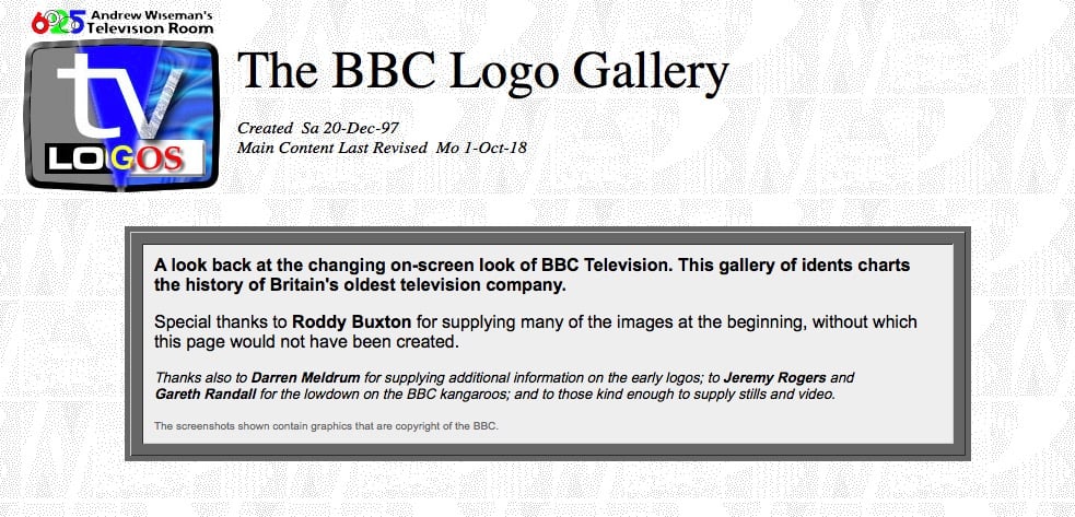 BBC Television Logos and Idents - The BBC Logo Gallery Archives from 1953 The BBC Logo Gallery