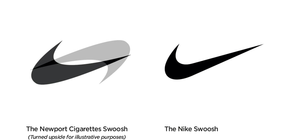 upside down nike swoosh meaning