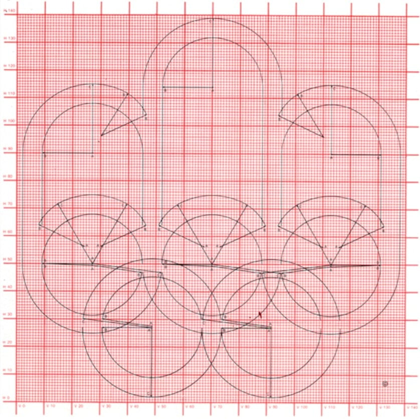 1976 Montreal Olympics Logo Grid designed by Georges Huel