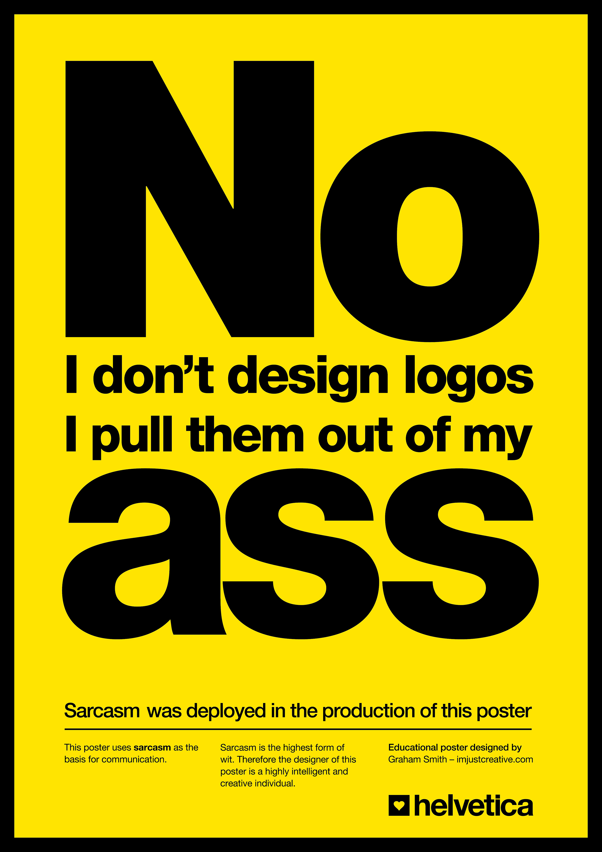 No. I Don't Design Logos Poster