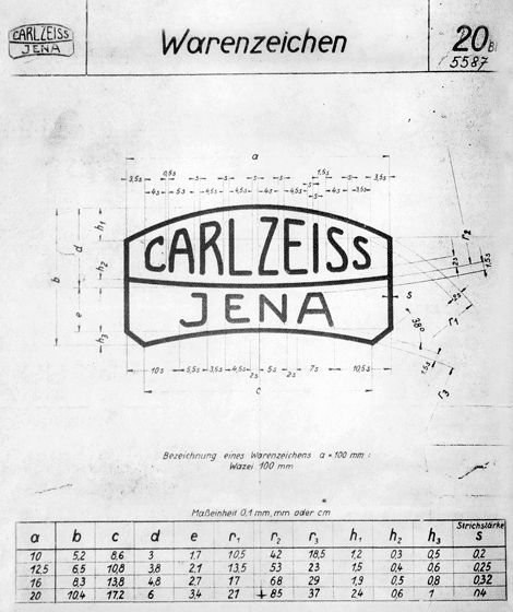 Carl Zeiss Jenna Vintage Logo Specifications