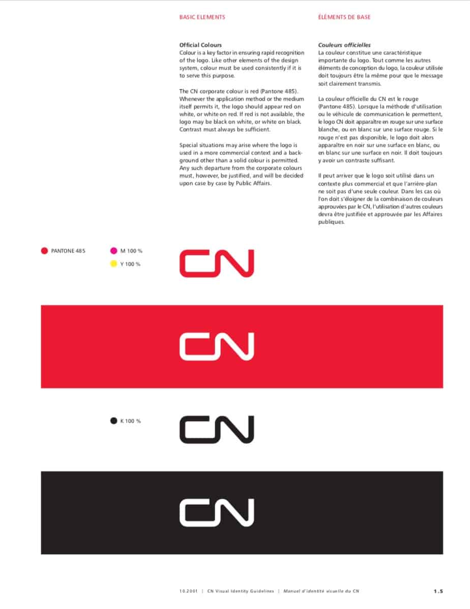 Canadian National Railway Company CN Visual Identity Guidelines