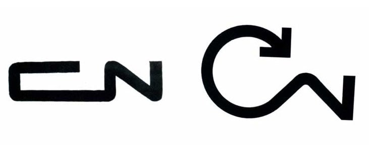 CN Logo Sketches by Allan Fleming