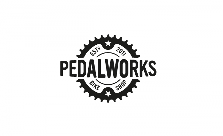 Pedal Works Bike Shop Logo & Brand Identity Designed by The Logo Smith