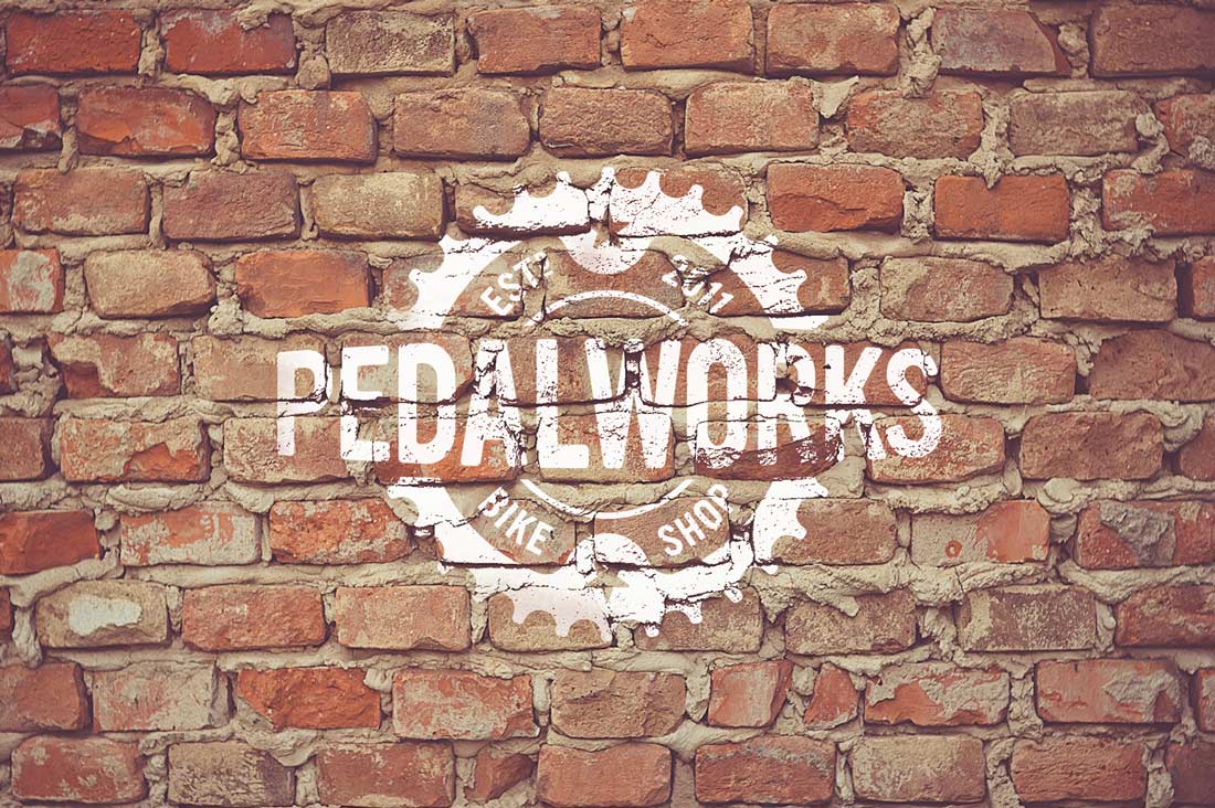 Pedal Works Bike Shop Logo & Brand Identity Designed by The Logo Smith