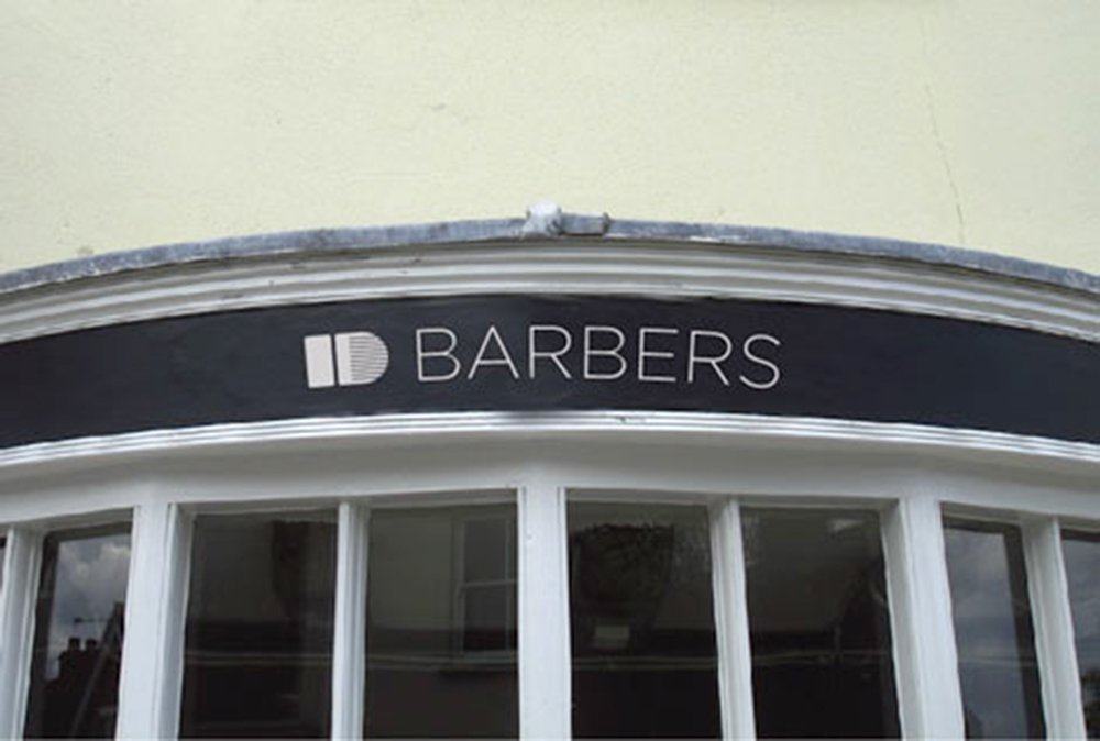 ID Barbers & Hairdressers Logo & Brand Identity Designed by Freelance Logo Designer The Logo Smith.