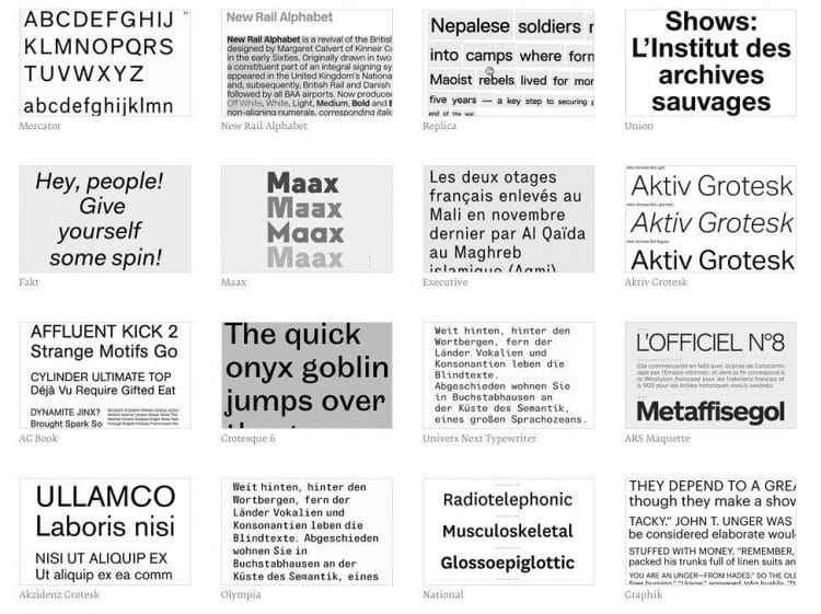 Helvetica Font Alternatives from Typecache