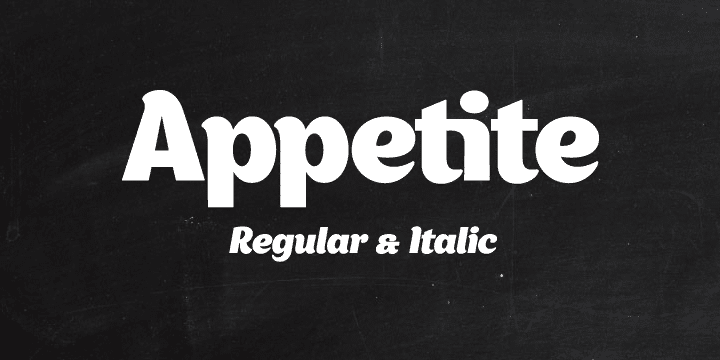 appetite font by Denis Serebryakov