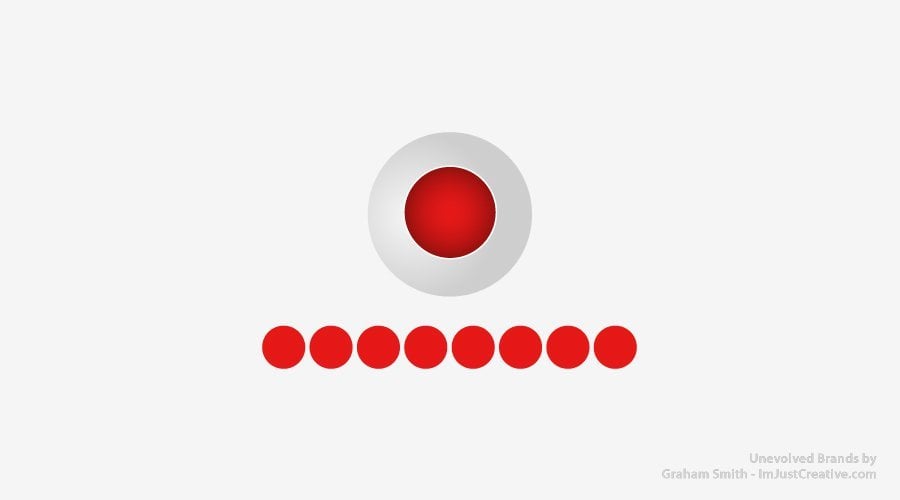 Vodaphone Logo Unevolved Brand Designed by Freelance Logo Designer The Logo Smith.