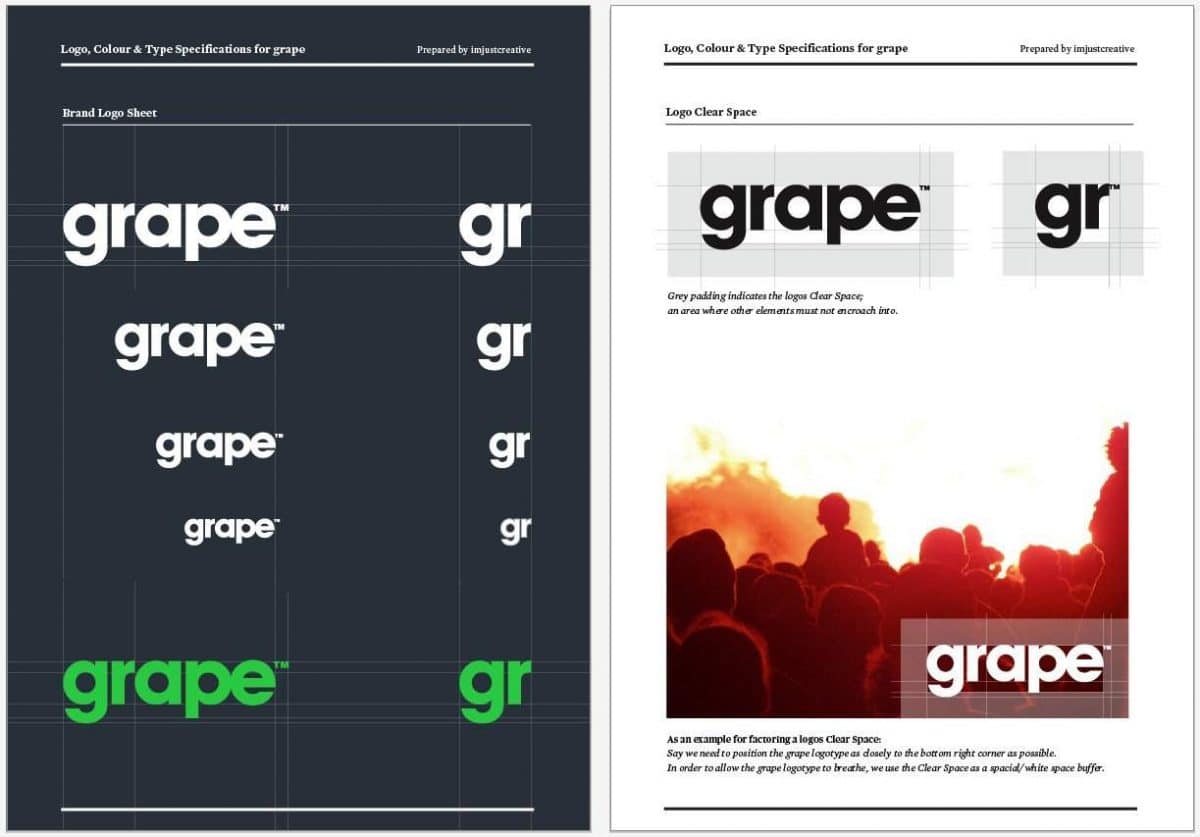 Grape Logo Specification Guidelines
