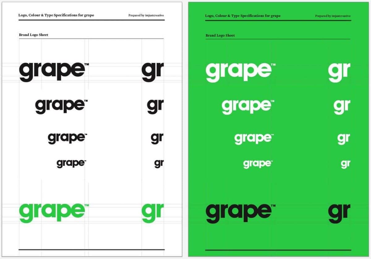 Grape Logo Specification Guidelines