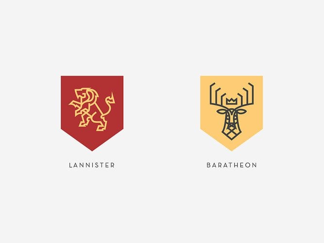 Game of Thrones - the Great Houses Logos #1 on Behance