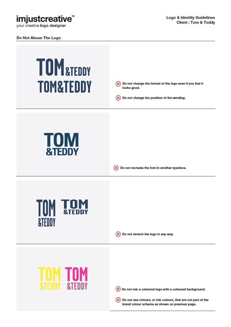 Tom & Teddy Logo Guidelines 1