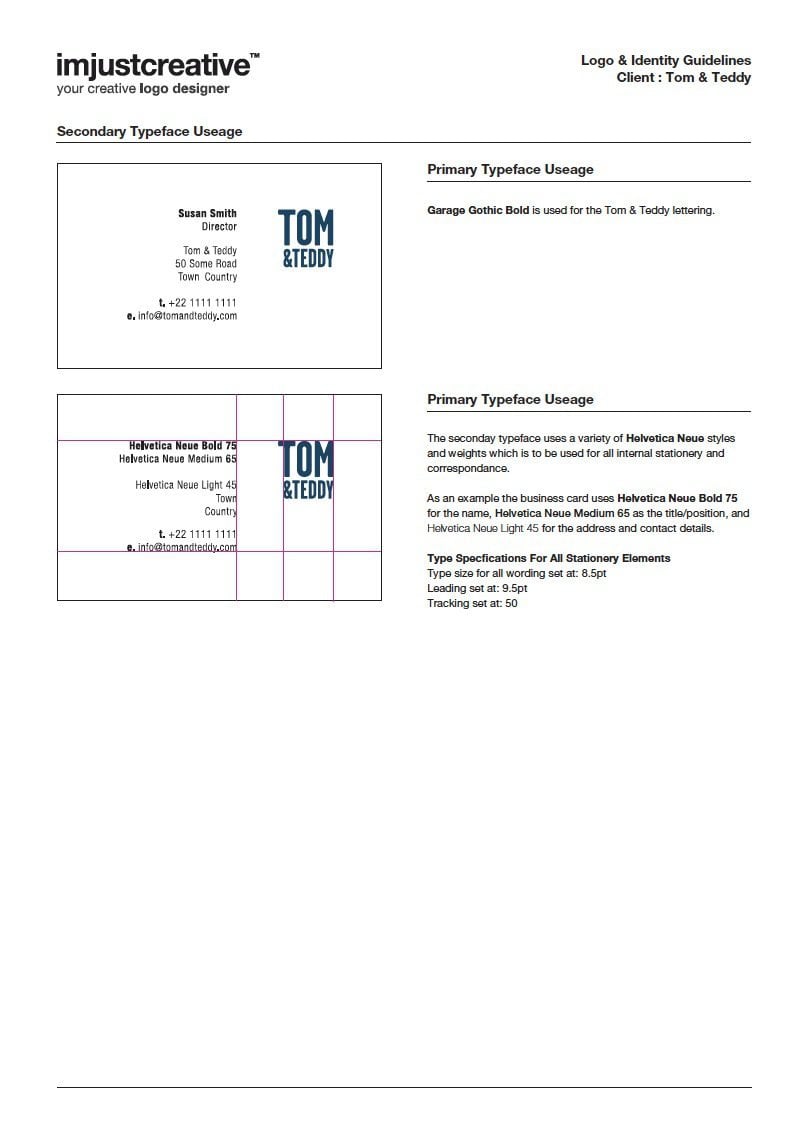 Tom & Teddy Logo Guidelines