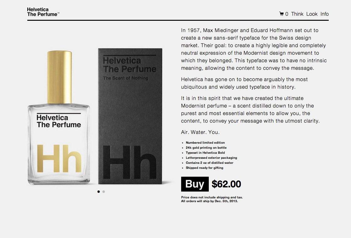 Helvetica The Perfume