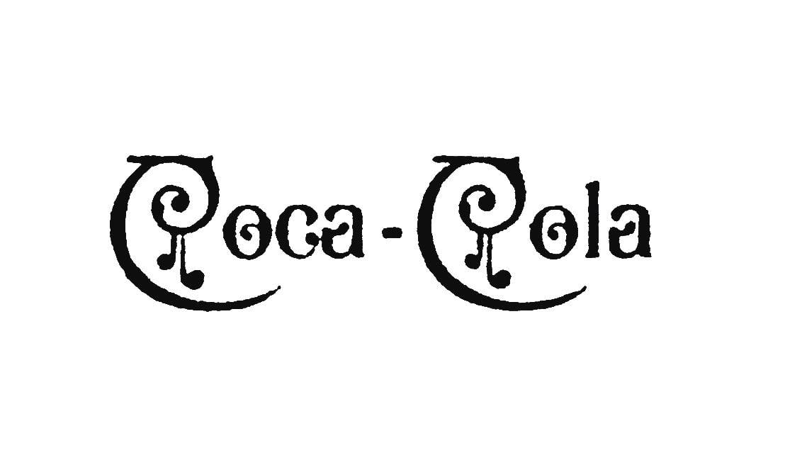 Vintage 1890 coca-cola logo design