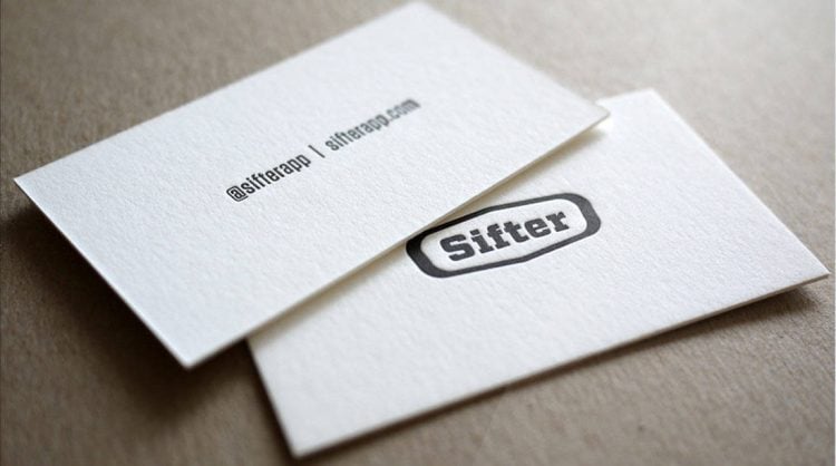 Sifter Letterpress Business Cards and Logo designed The Logo SMith