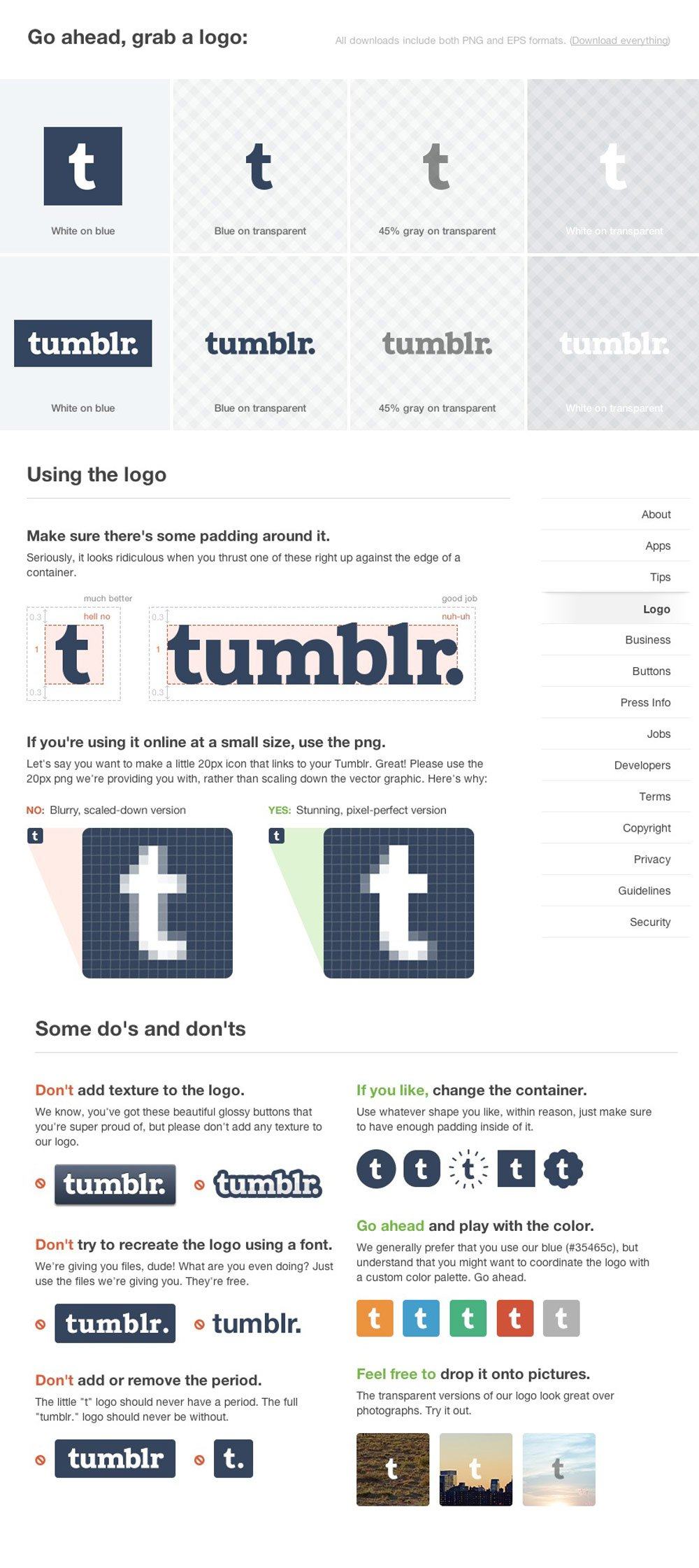 Tumblr Logo Guidelines