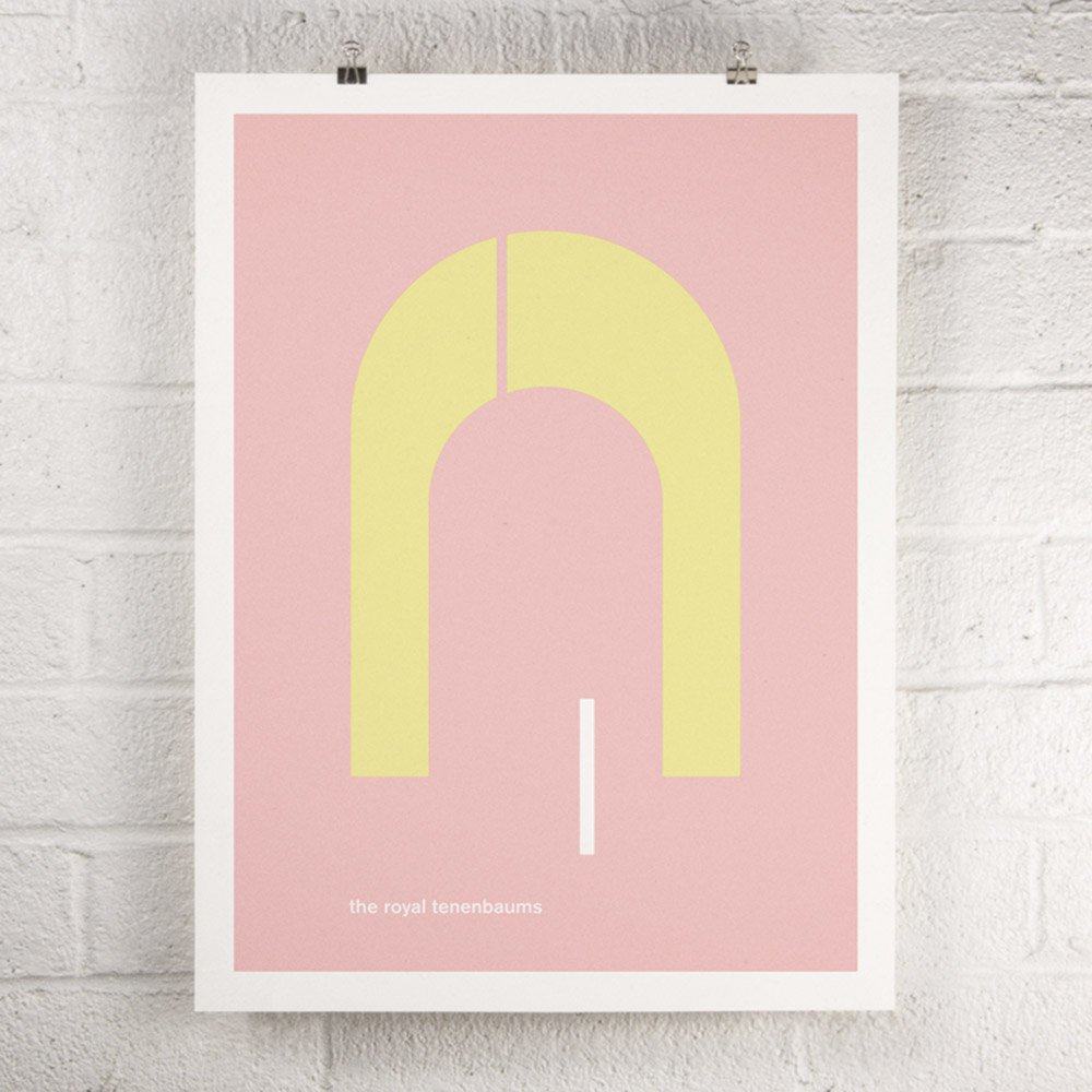 Wes Anderson Film - The Royal Tenenbaums screen print poster