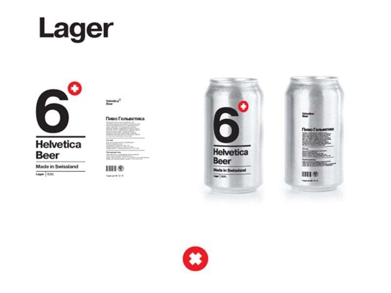 Helvetica Lager designed by Sasha Kischenko