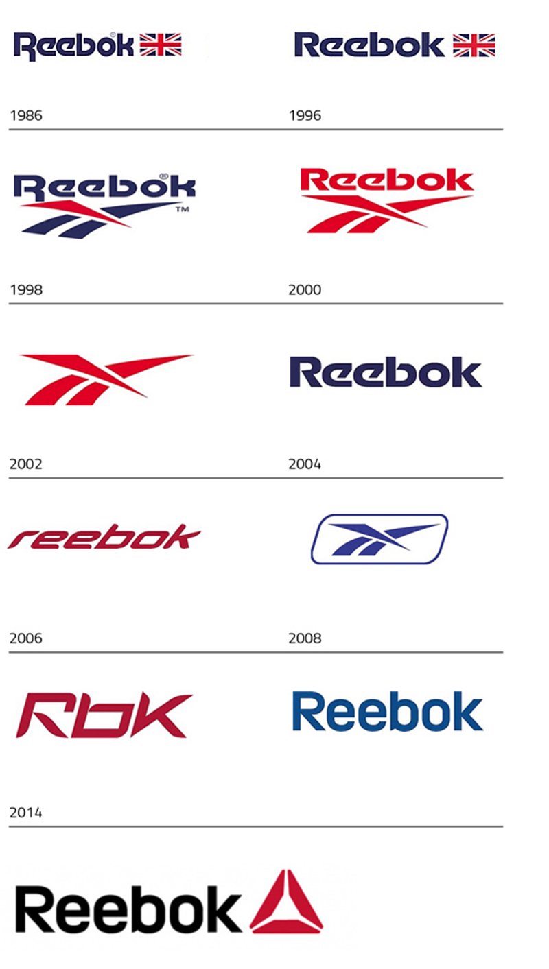 reebok logo design evolution and history