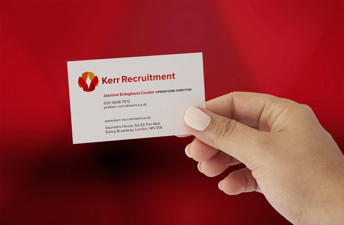 Kerr Recruitment Logo and Brand Identity Design Business Cards