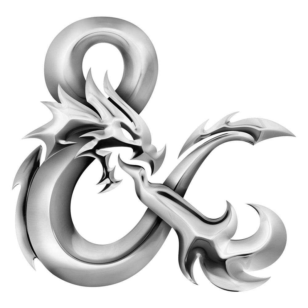 New dungeons and dragons ampersand with chrome effect