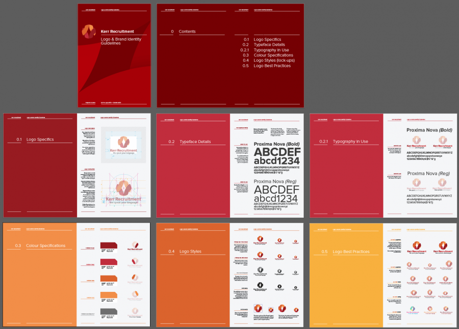 One Page Branding Style Guide, Print Templates, Logos ft. brand