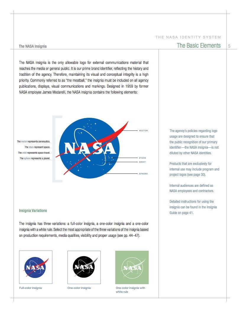 NASA Style Guide - Logo and Brand Identity Manual