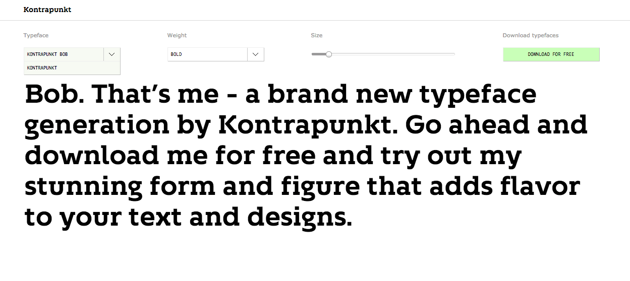 Kontrapunkt Free Font