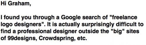 Finding freelance logo designers on Google