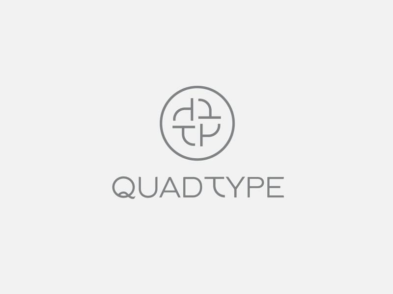 QuadType QT logo design 1 for sale by The Logo Smith
