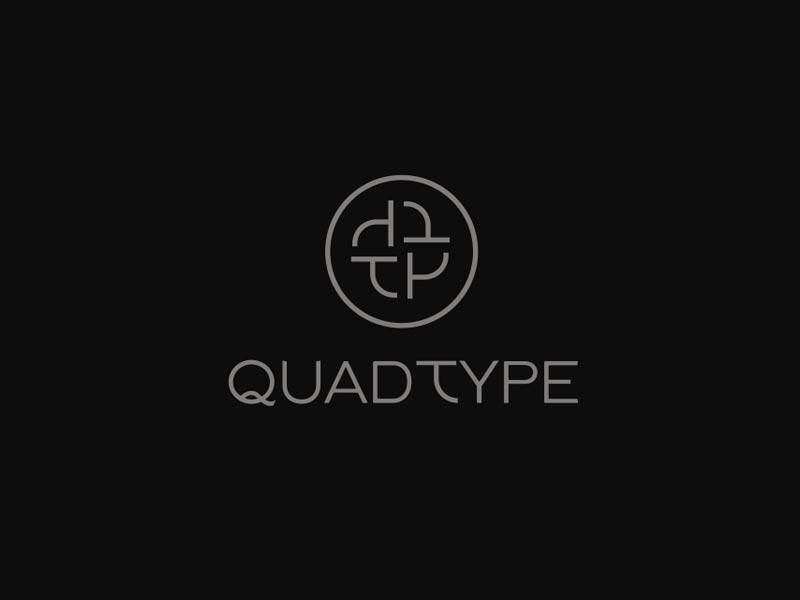 QuadType QT logo design 1 for sale by The Logo Smith