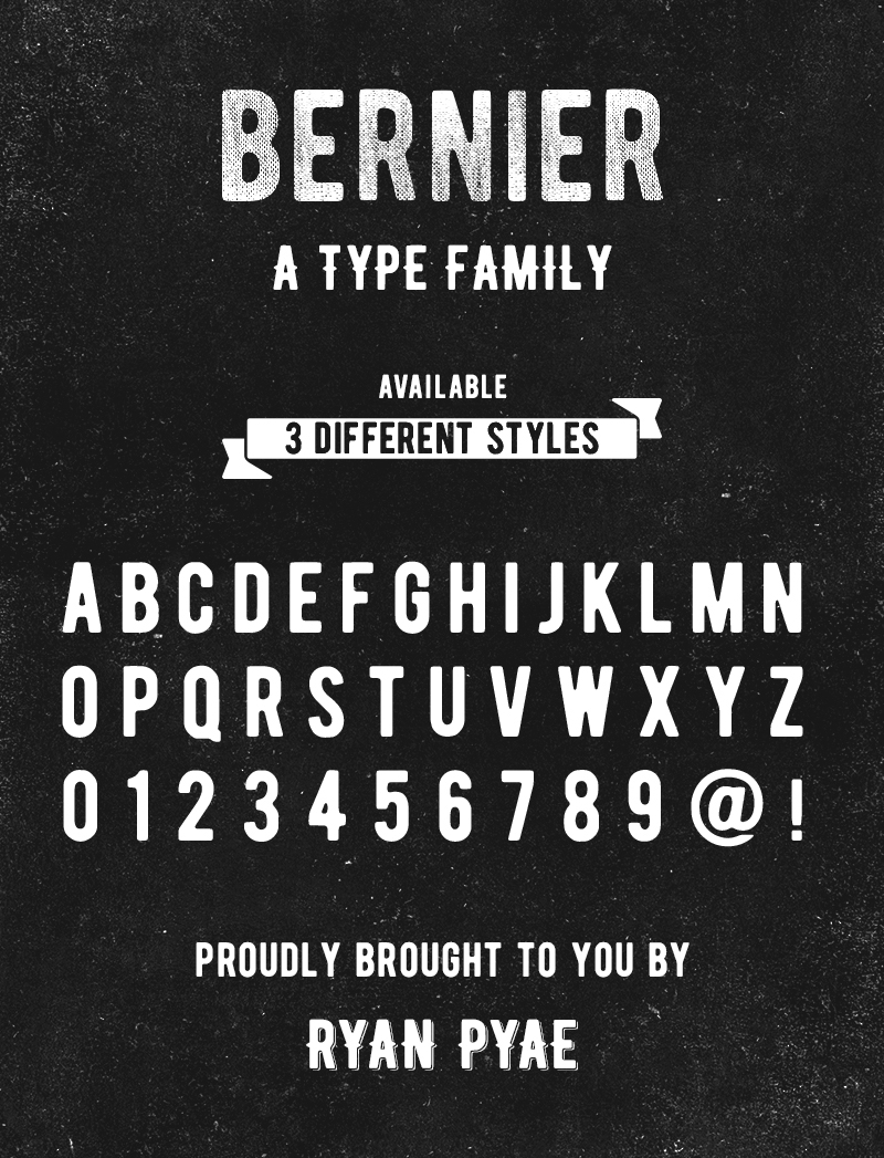 Bernier Vintage Free Font Download Designed by Ryan Pyae