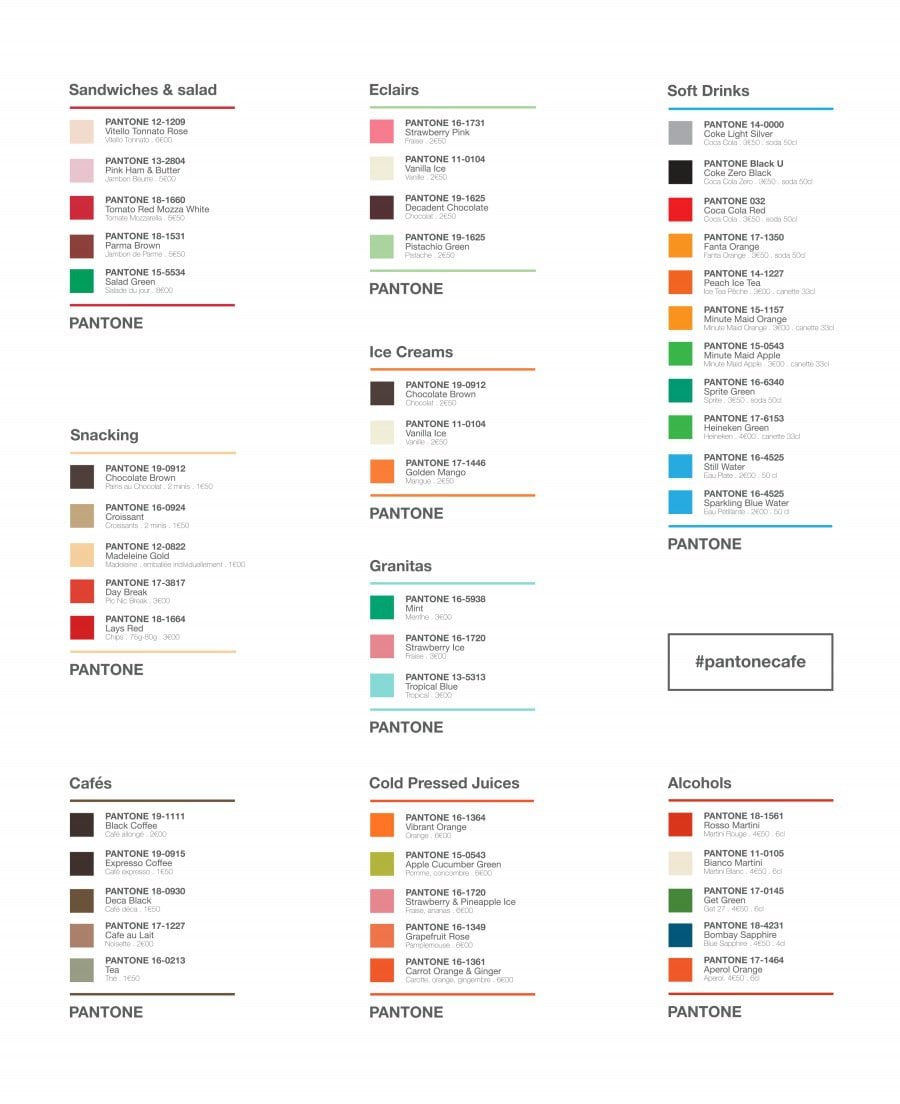 pantone cafe menu