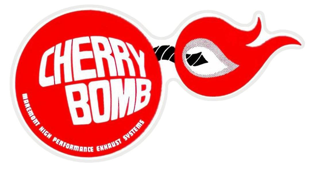 cherry bomb vintage race logo decal sticker