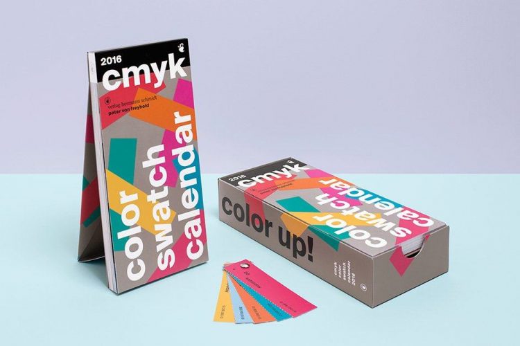 cmyk color swatch calendar 2016 Designed by Peter von Freyhold