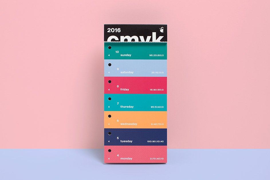 color swatch cmyk calendar 2016 Designed by Peter von Freyhold