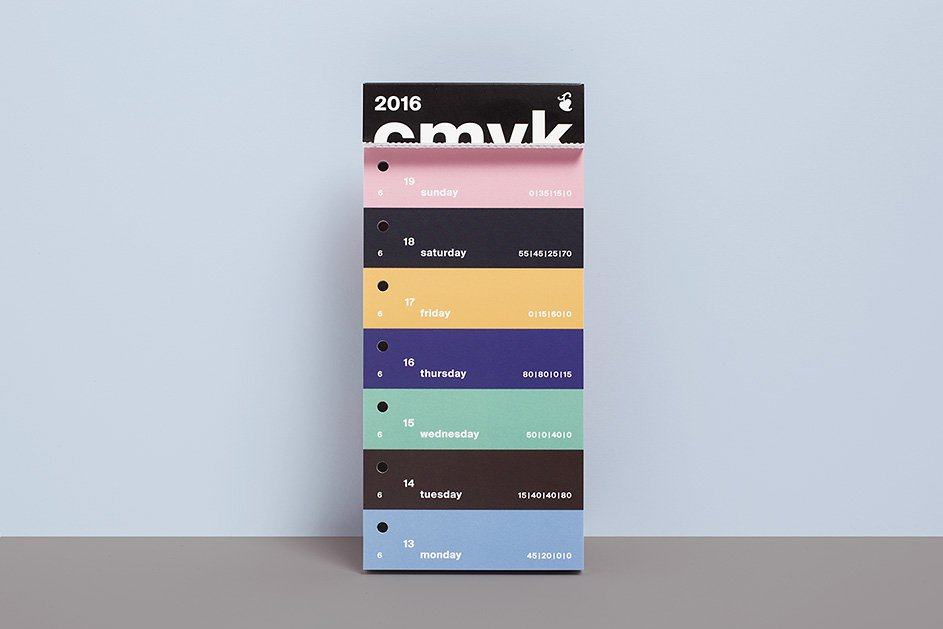 color swatch cmyk calendar 2016 Designed by Peter von Freyhold