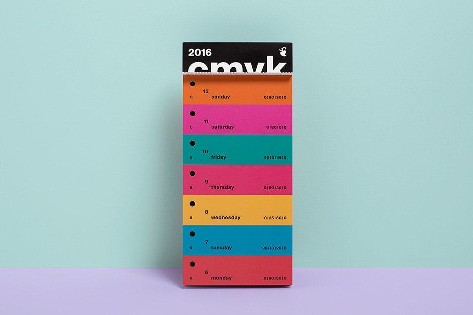 cmyk color swatch calendar 2016 Designed by Peter von Freyhold