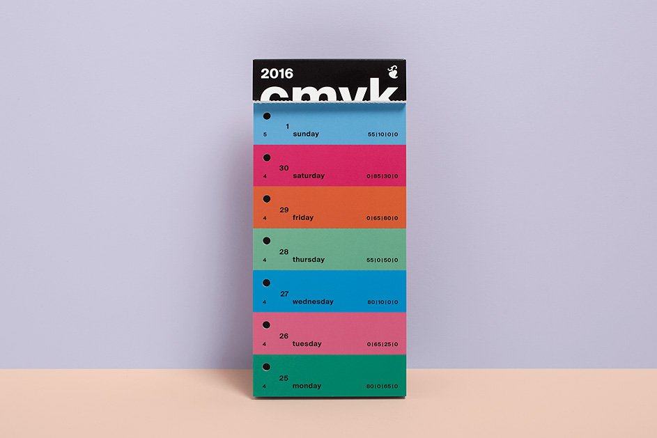 color swatch cmyk calendar 2016 Designed by Peter von Freyhold