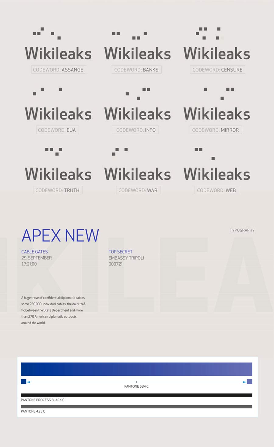 Wikileaks Rebrand Concept by Luis Rocha