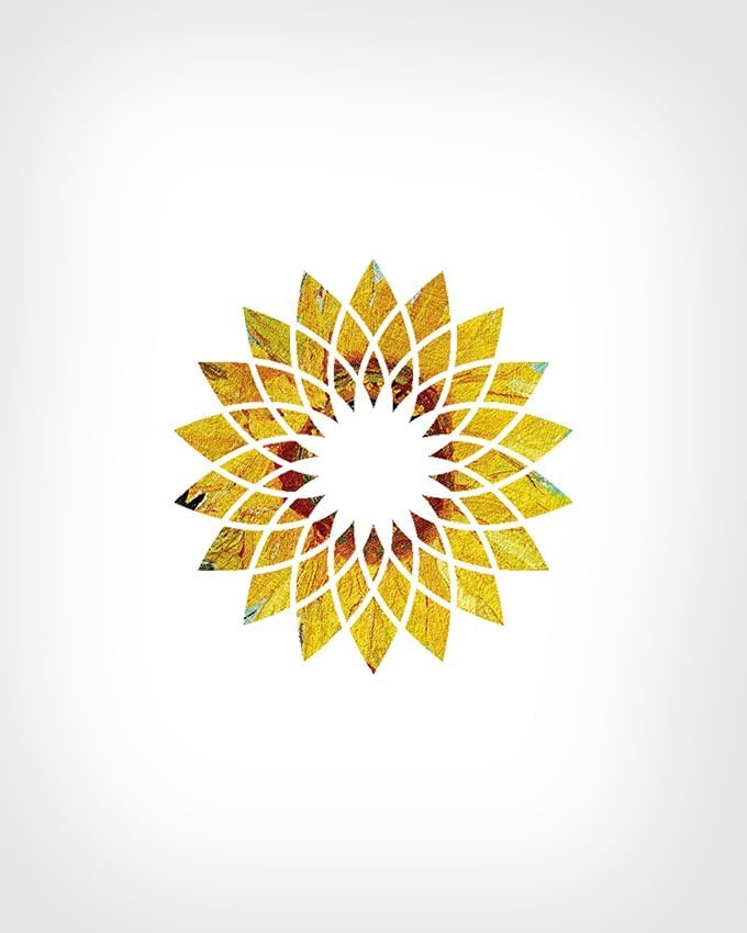 British Petroleum Logo + 'Three Sunflowers' by Vincent Van Gogh