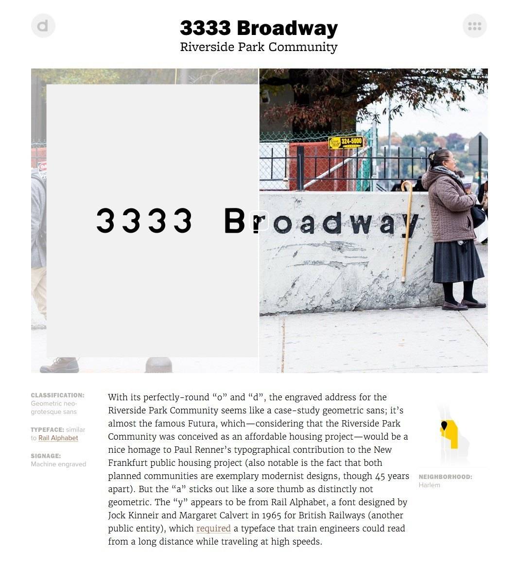 The Typography A to Z of Broadway - 3333 Broadway