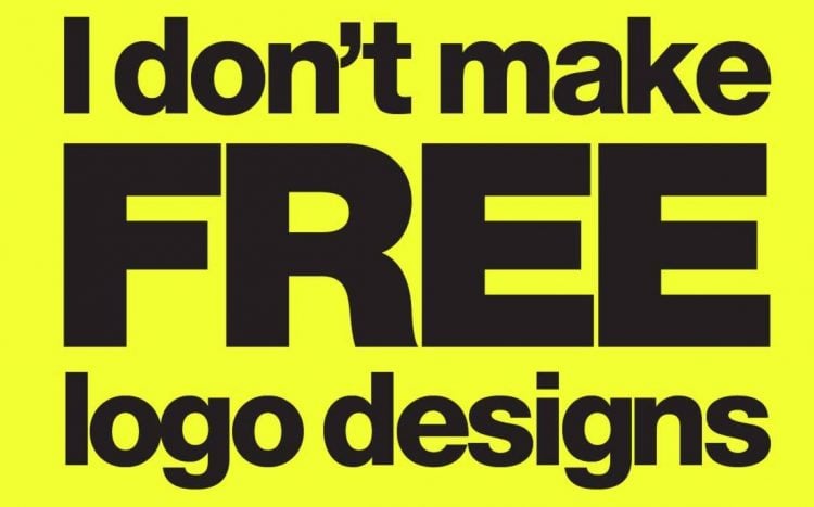 No. I don't make free logo designs poster