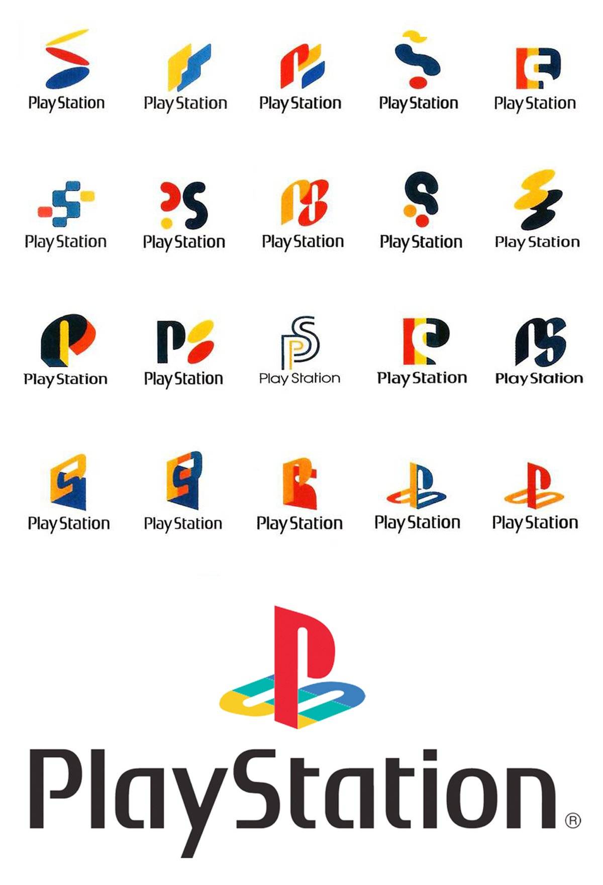 Sony Playstation 1 logo design ideas and concepts