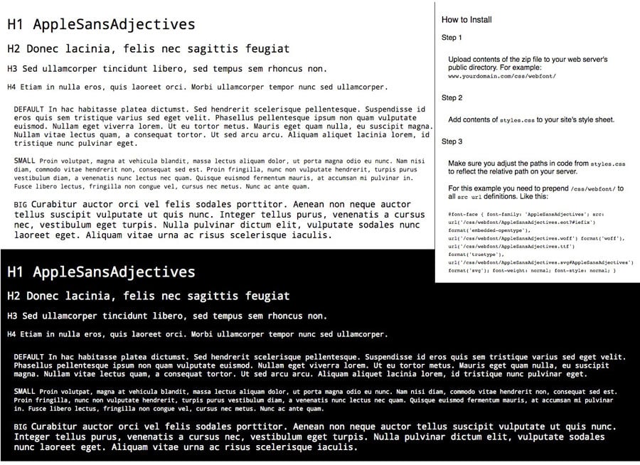 AppleSansAdjectives Font Installation