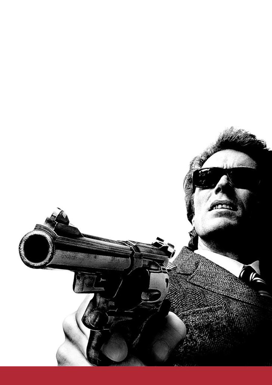 Dirty Harry Movie Film Poster without Film Titles & Wording