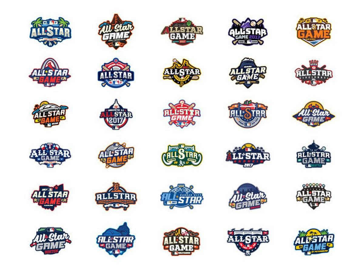 8 Major League Baseball Logos if Each City Awarded 8 All Star Game