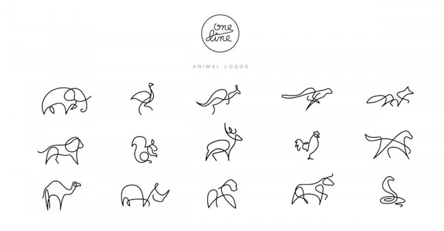 One Line Animal Logos - Gracefully Drawn by DFT (Differantly)